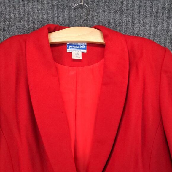 Vintage Pendleton Classic Blazer Suit Wool Womens 14 One-Button Single Breasted - Picture 4 of 15